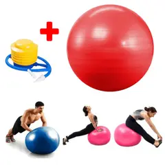 GENERICO - Pelota de Pilates con Inflador - Bola Ideal Yoga Fitness Gimnasio
