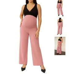 GENERICO - Pantalón Fresco De Tela Lino Con Bolsillos Para Embarazada