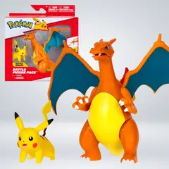 JAZWARES - FIGURA POKEMON BATTLE PACK - PIKACHU CHARIZARD