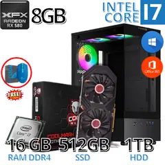 INTEL - PC Gamer Core i7 Grafica 8GB 16GB RAM SSD 512gb y HDD 1TB