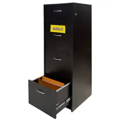 TEMEL - Archivador Oficina, Cajonera 04 Para Folder Colgante Llave Wengue