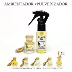 GENERICO - PACK PREMIUM AMBIENTADOR + PULVERIZADOR PARA AUTO BLACK ICE INHALA