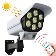 GENERICO - FOCO SENSOR LED TIPO CAMARA PARA EXTERIOR CON CONTROL REMOTO