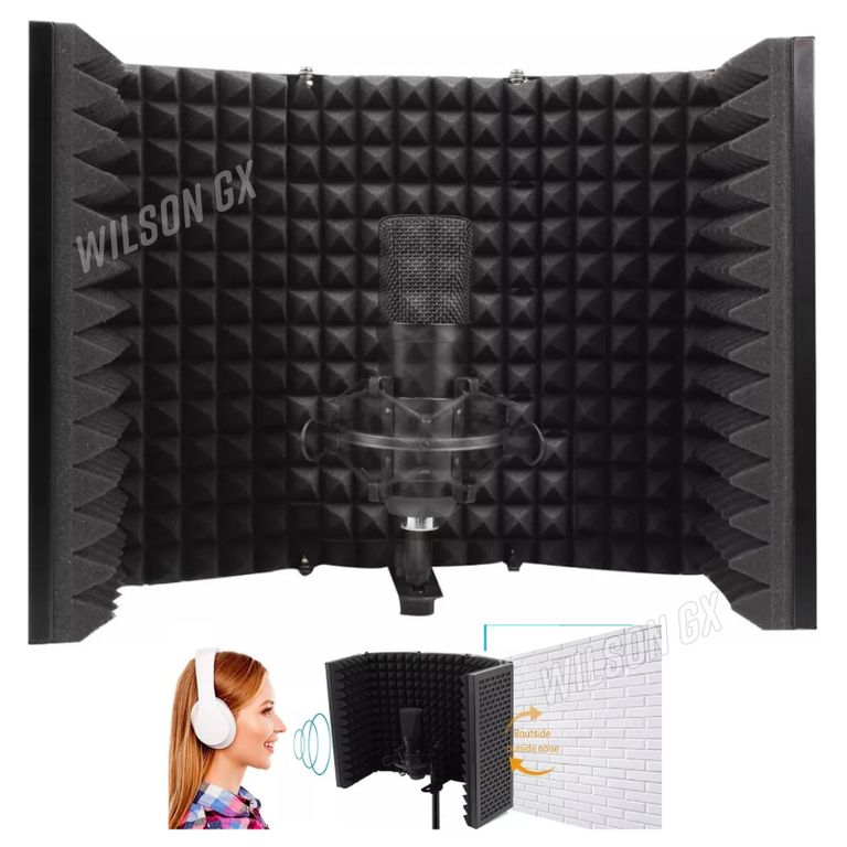 Panel Acústico Aislamiento Sonido para Micrófono 5 Stream Tiktok