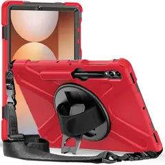 GENERICO - FUNDA ARMOR PARA TABLET SAMSUNG S9 FE 109 ROJO