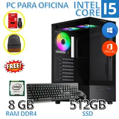 INTEL - PC Para Oficina Core I5 8GB Ram 512gb Ssd con Case Gamer