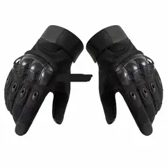 GENERICO - GUANTES PARA MOTO TACTICOS MILITAR NEGRO TALLA L
