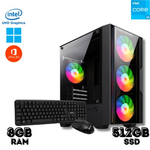 PC Para Oficina Core I3 8GB Ram 512gb Ssd con Case Gamer