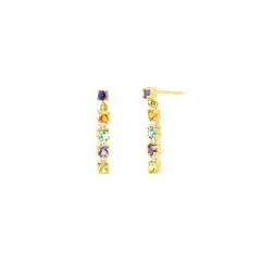 BALIQ - Aretes Vivre Oro 18K & Brillantes