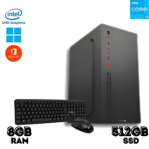 PC Para Oficina Core I3 8GB Ram 512gb Ssd con Case Oficina