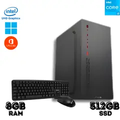 INTEL - PC Para Oficina Core I3 8GB Ram 512gb Ssd con Case Oficina