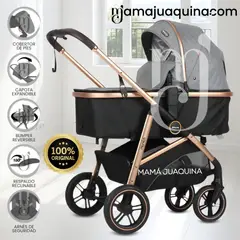 BABY - Coche Moisés Travel System «MUNICH GOLD» de Lujo Gray