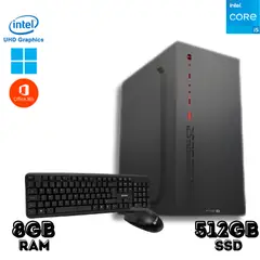 INTEL - PC Para Oficina Core I5 8GB Ram 512gb Ssd con Case Oficina