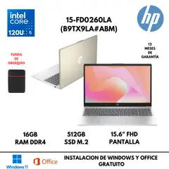 HP - LAPTOP 15-FD0260LA CORE 5 120U 16GB 512GB SSD 15.6" FHD FREEDOS