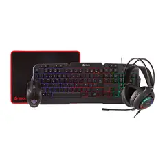 Teros - COMBO TECLADO Y MOUSE + AUDIFONO Y PAD MOUSE TE-4063N