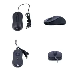 TEROS - Mouse óptico TE-1229S, USB, 4 botones, negro