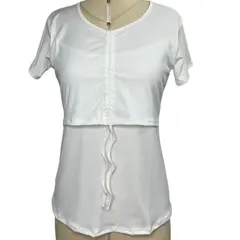 GENERICO - Polo Rip De Lactancia Maternidad Básico De Algodón Con Pita Para Regular