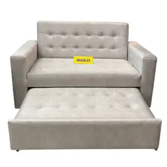 TEMEL - Sofá Cama Gris Plata Dos plazas - iMUEBLES