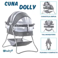 EBABY - CUNA PARA BEBE PLEGABLE DOLLY GRIS