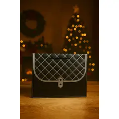 GENERICO - Bolsa de Regalo Navideña Negra 18×24x10cm