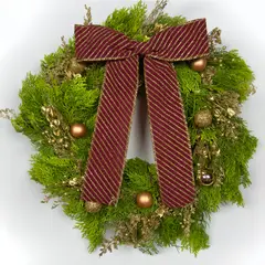 GENERICO - Corona Navideña Natural Gold 40x40cm