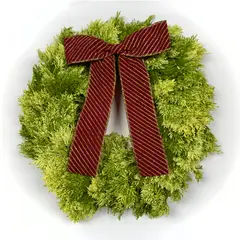 GENERICO - Corona Navideña Natural White 40x40cm