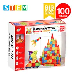 STM - Bloques magnéticos didácticos STEM DIAMANTE caja 100 piezas