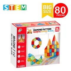 STM - Bloques magnéticos didácticos STEM DIAMANTE caja 80 piezas