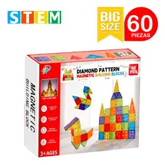 STM - Bloques magnéticos didácticos STEM DIAMANTE caja 60 piezas
