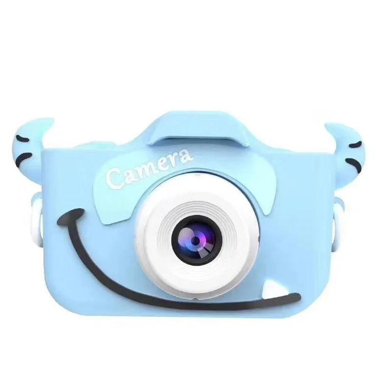 Cámara Digital Para Niños Foto y Video X5S Mini Doble Lente Color Celeste-Sonrisa