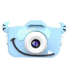 OEM - Cámara Digital Para Niños Foto y Video X5S Mini Doble Lente Color Celeste-Sonrisa