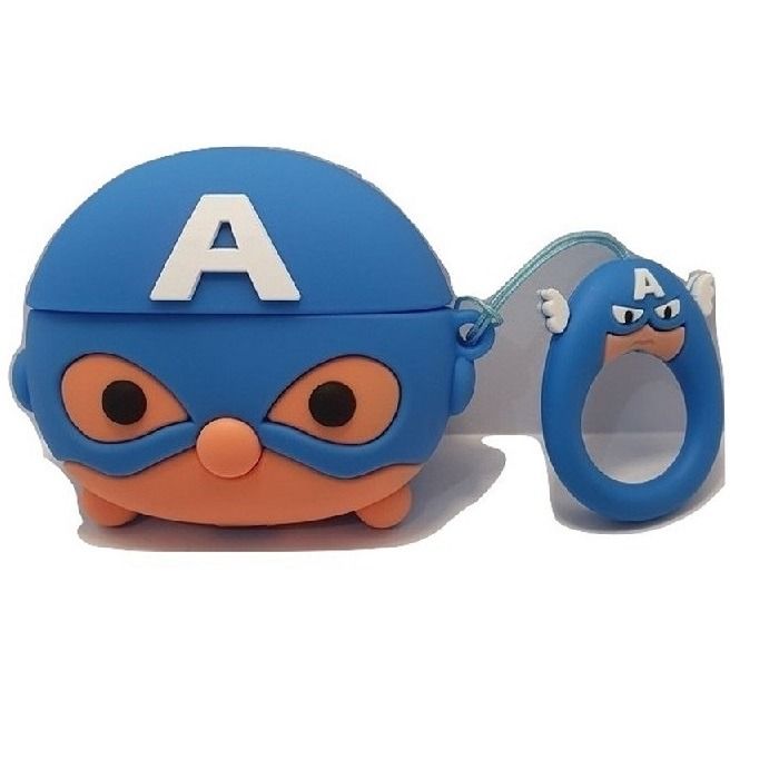 Funda Protectora Capitan America para AirPods 2da gen Silicona + Llavero