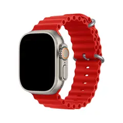 GENERICO - Correa de silicona Ocean para 42-44-45-49MM Rojo