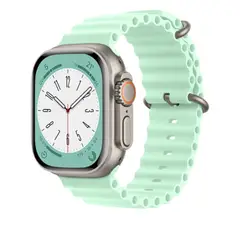 GENERICO - Correa de silicona Ocean para 42-44-45-49MM Verde Agua