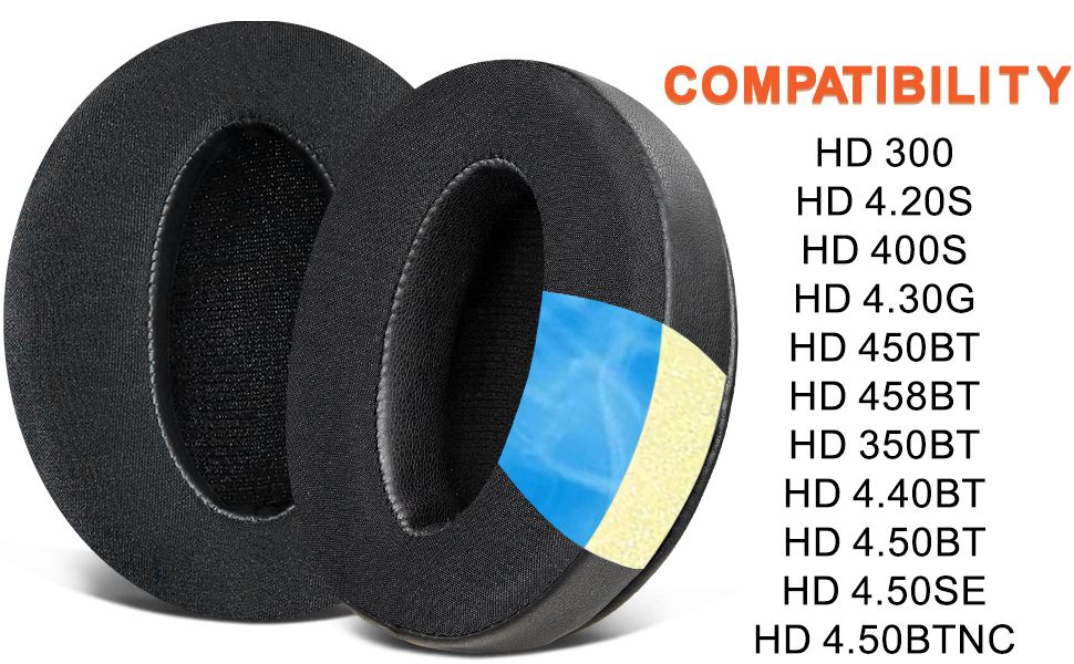 Almohadillas de gel para audífonos Sennheiser HD450 BT HD4.50 HD4.50BTNC HD 458BT HD4.50 BT negro