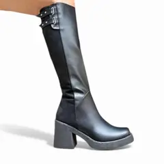 GENERICO - Bota Mujer 1431L-70 Taco 7 Color Negro