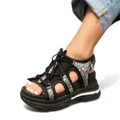 GENERICO - Sandalia Mujer 1431L-55 Codigo 11 Color Negro