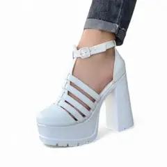 GENERICO - Sandalia Mujer 1431L-75 Taco 12 Color Perla