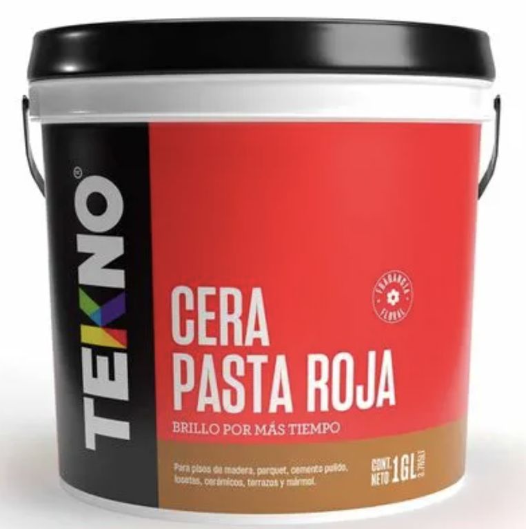 CERA TEKNO BALDE 4LT PASTA ROJO