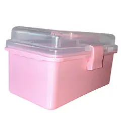 GENERICO - Caja de medicamentos Caja para el hogar Caja médica de primeros auxilios - Rosa