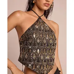 GENERICO - Top Glamine Brillos Ibiza Lentejuelas