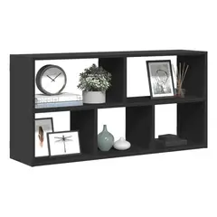 PELIKANO - Repisa Jhire Melamina 5 Divisiones 90x60x20cm Negro