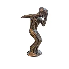 GENERICO - Escultura Abstracta Plateada Rey del Pop