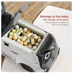 GENERICO - CARRITO PARA BEBÉ BLANCO CON NEGRO