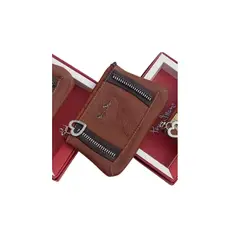 PERRY JHAN - Monedero de Cuero con detalles para Mujer