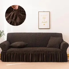 GENERICO - Funda de mueble spandex burbuja 3-2-1 - Color chocolate