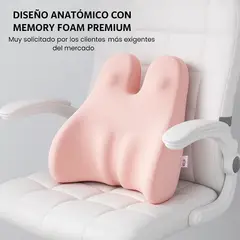 CARJOLLITY - Cojín Espalda Premium Alta Gama Corrector Lumbar Silla Auto
