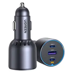 UGREEN - Cargador para Auto 75W USB-C x2 USB-A PD EC703 - 35024