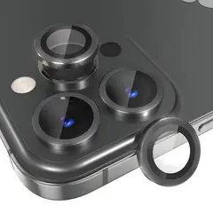 SHIELD - Mica Protector de Cámara Individuales Metálico Negro para iPhone 13