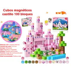 GENERICO - Bloques magnéticos castillo de princesa 100 Pcs